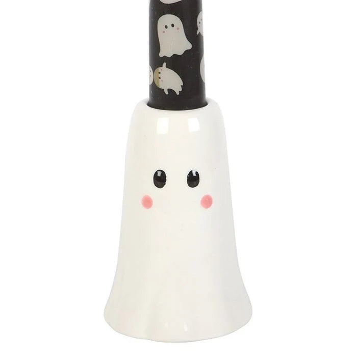 Sweet Ghost Candlestick Holder with Candle