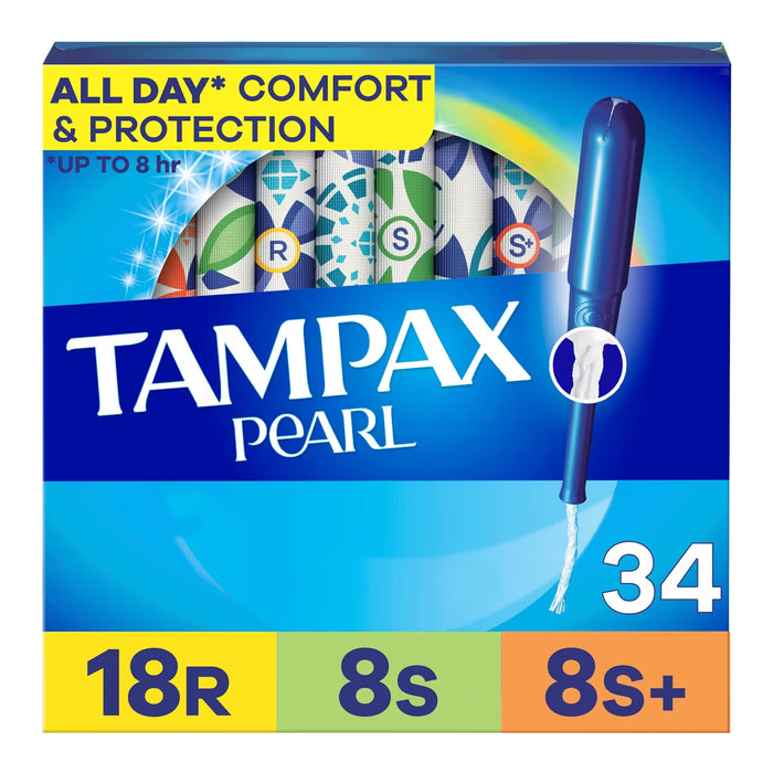 Tampax Pearl Unscented Tampons Multipack - 34 Ct - 6 Pack