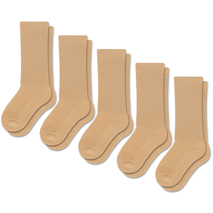 Viasox Tan EasyStretch™ Socks Bundle 5-Pack side view