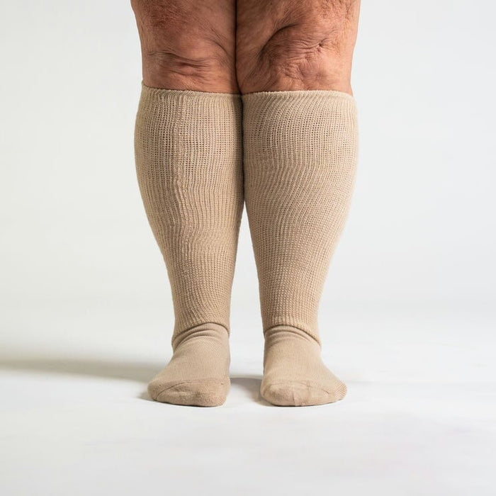 Viasox Tan EasyStretch™ Socks Bundle 5-Pack stretched display