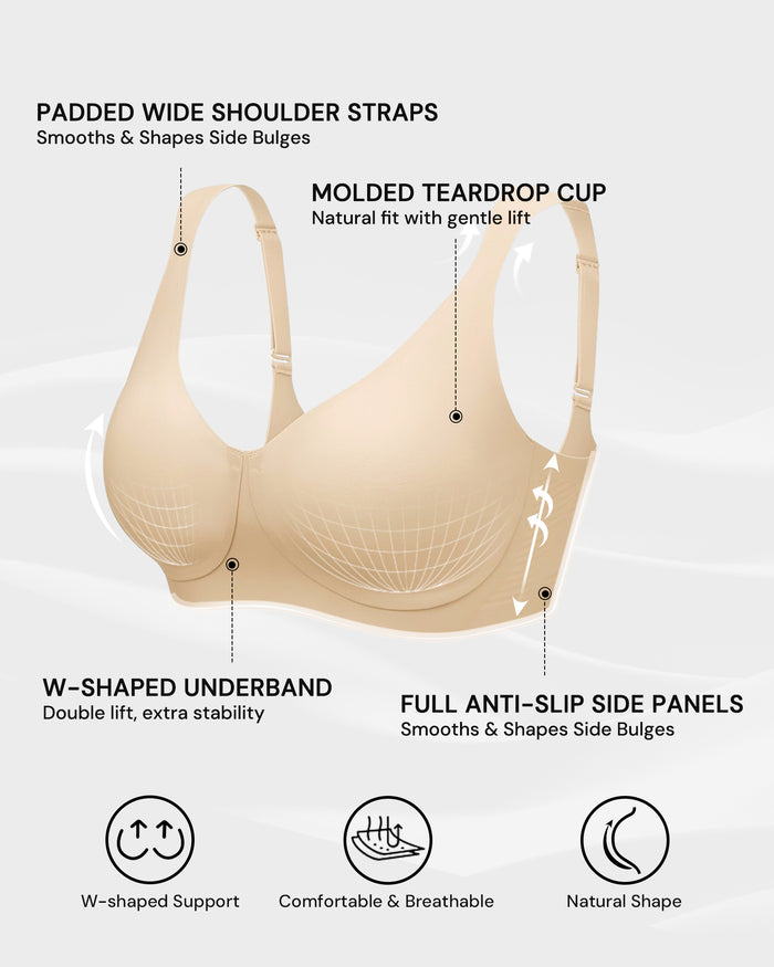 Teardrop Full-Coverage Wireless Minimizer Bra
