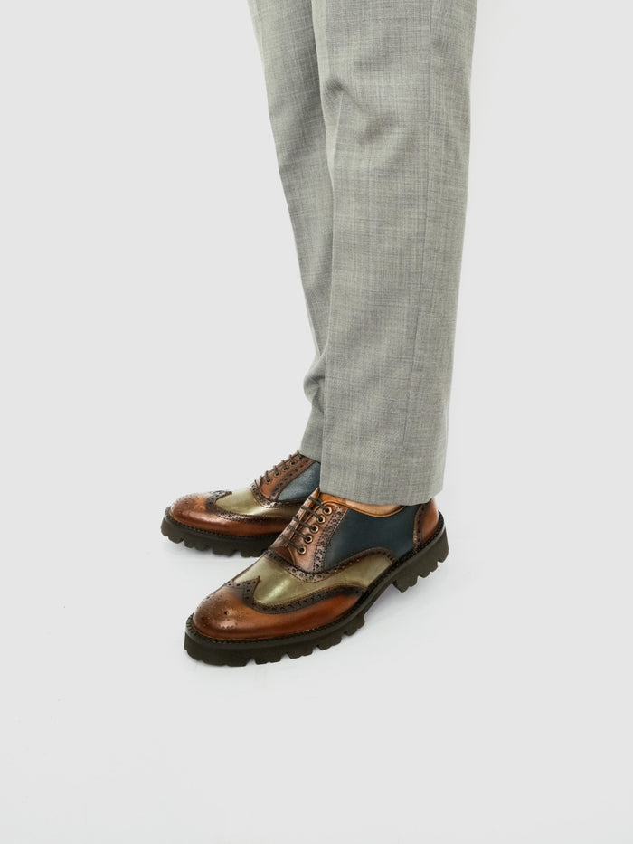 TEZAL oxford brogue london azul vista lateral suela ligera piel premium