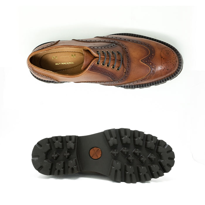 TEZAL zapato oxford brogue london vista superior perforaciones decorativas