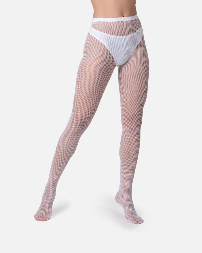 The Drama | Fishnet Tights White, Pantyhose Stockings Womens Tights for Women - Hēdoïne