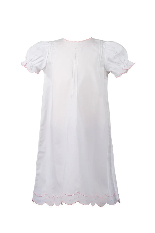 The Proper Peony - Classic Scallop Dot Gown - Pink
