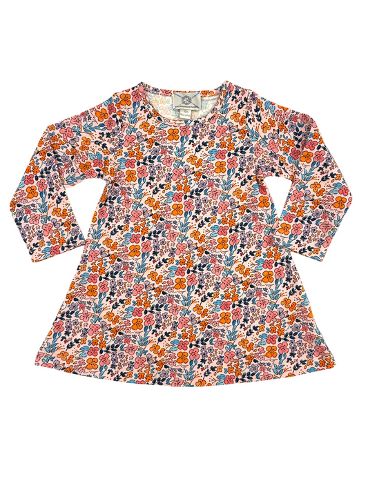 The Proper Peony - L/S Pima Dress - Pansy