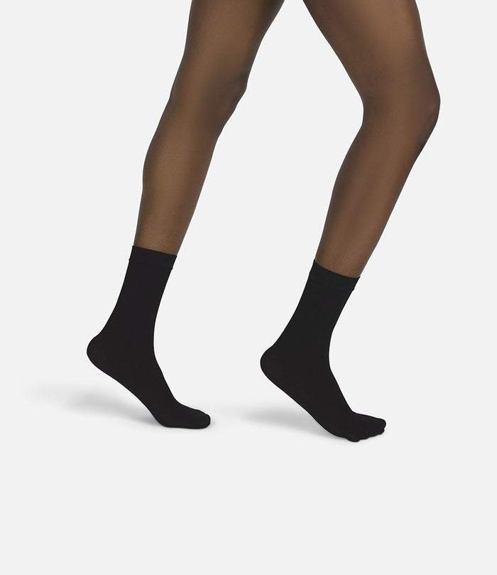The Rib | Black Socks