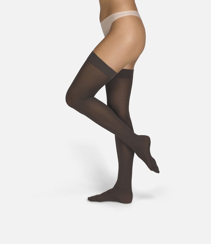 The Rib | Brown Overknees