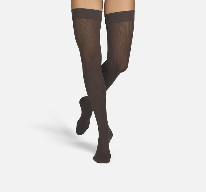 The Rib | Brown Overknees