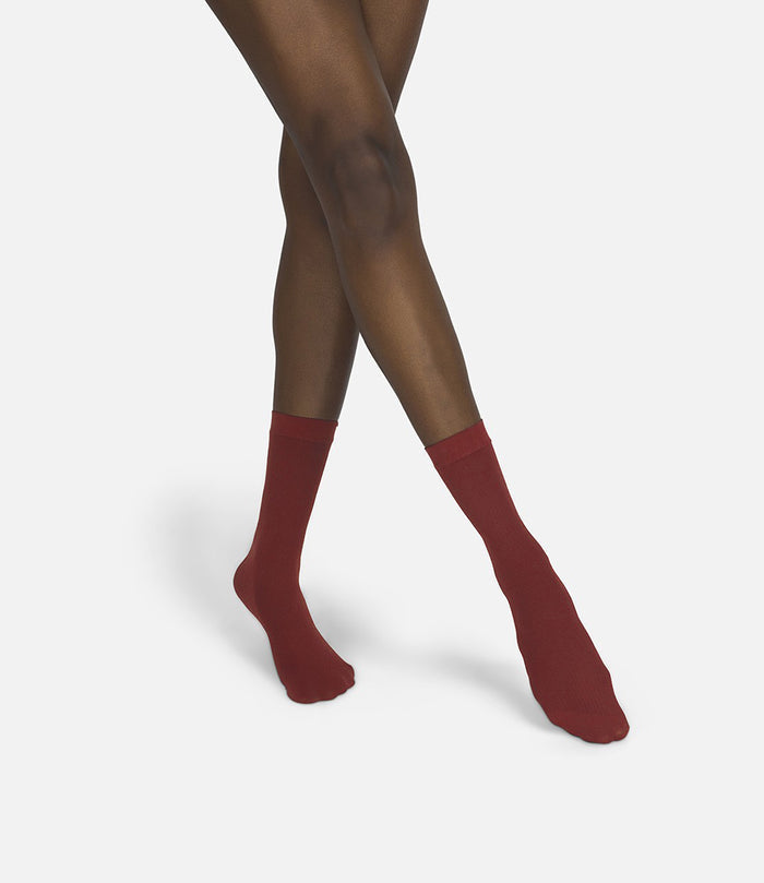 The Rib | Burgundy Socks