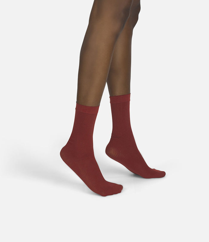 The Rib | Burgundy Socks