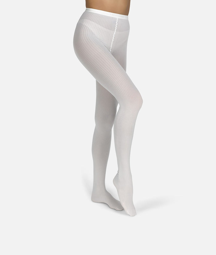 The Rib | Coconut Tights
