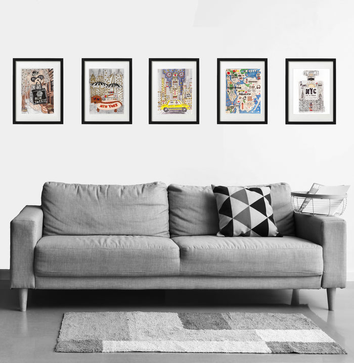Times Square Glitter Art Print