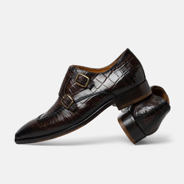 TOBALA monkstrap doble vista diagonal diseño imponente artesanal