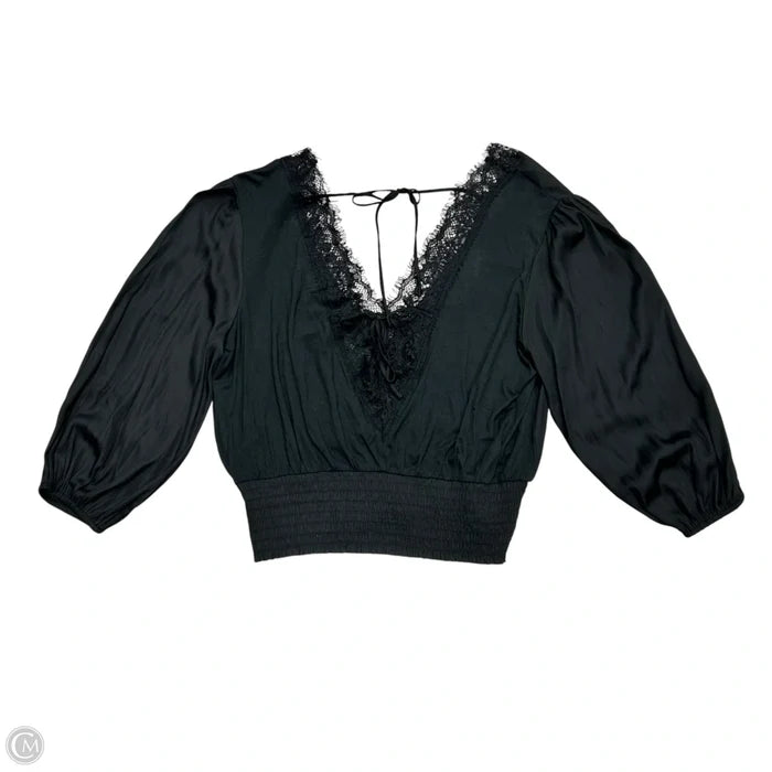 Top Long Sleeve By Dolan Left Coast In Black, Size: M