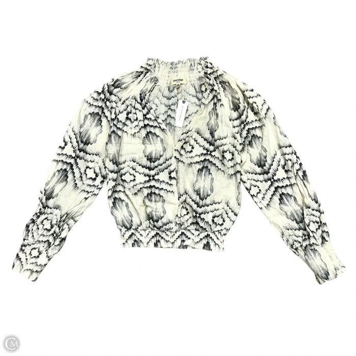 Top Long Sleeve By Porridge In Cream & Grey, Size: Xs