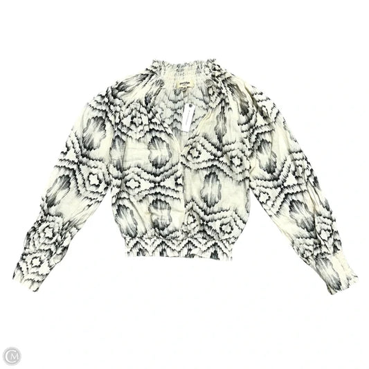Top Long Sleeve By Porridge In Cream & Grey, Size: Xs