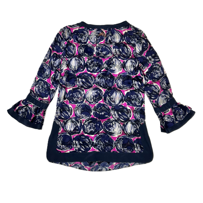 Top Long Sleeve Designer By Tory Burch In Blue & Pink, Size: Xs