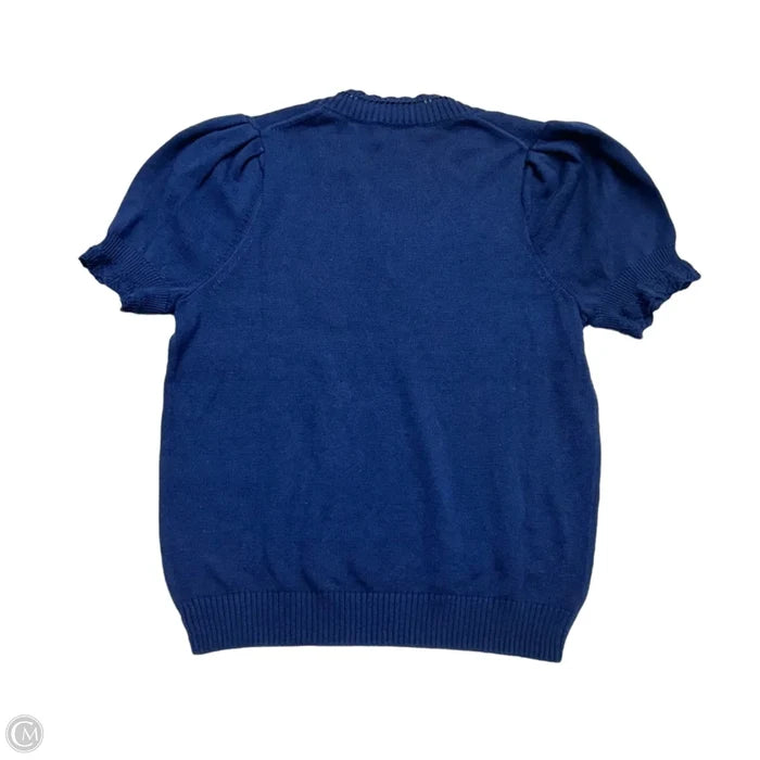 Top Short Sleeve By Cartolina In Navy, Size: S