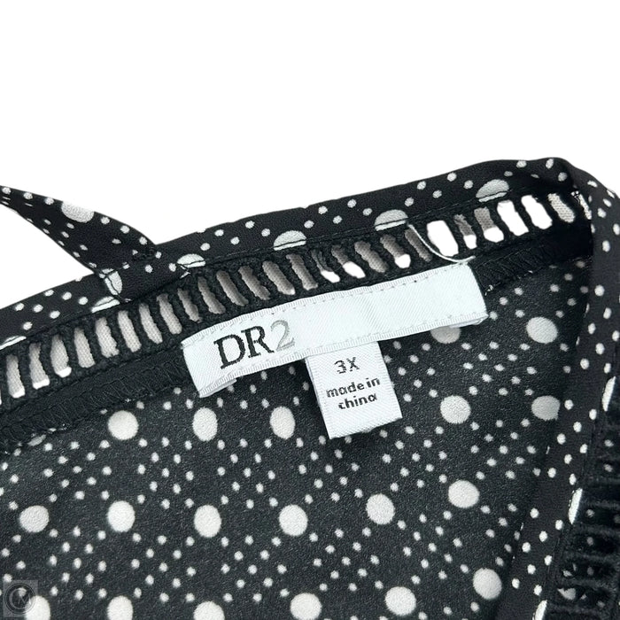 Top Short Sleeve By Dr2 In Polkadot Pattern, Size: 3x