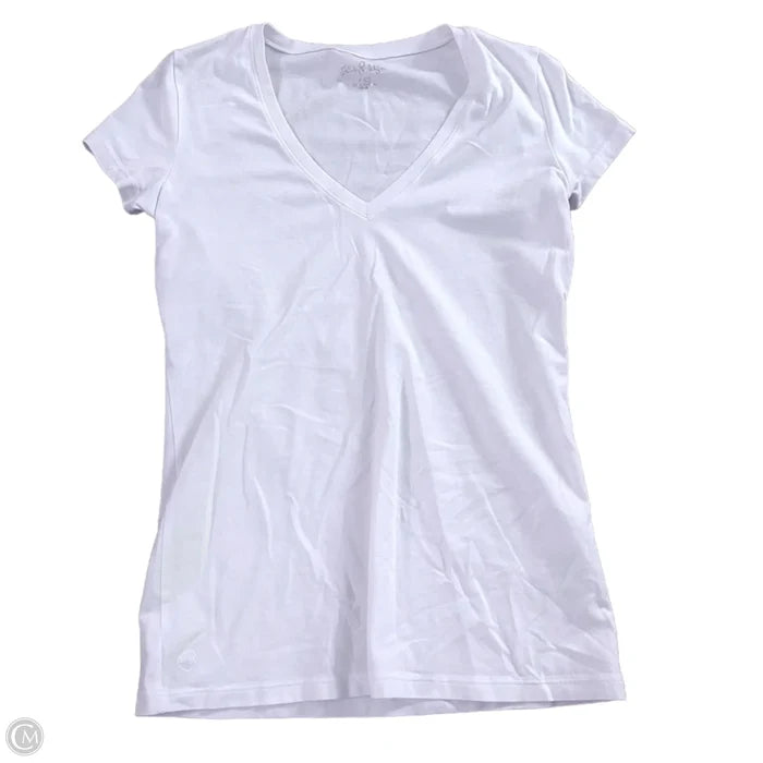 Top Short Sleeve Designer By Lilly Pulitzer In White, Size: Xxs