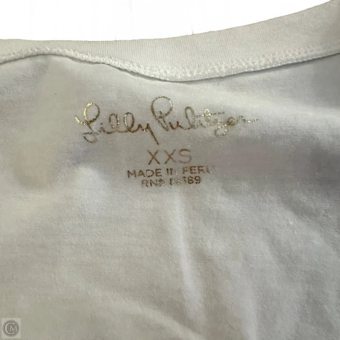 Top Short Sleeve Designer By Lilly Pulitzer In White, Size: Xxs
