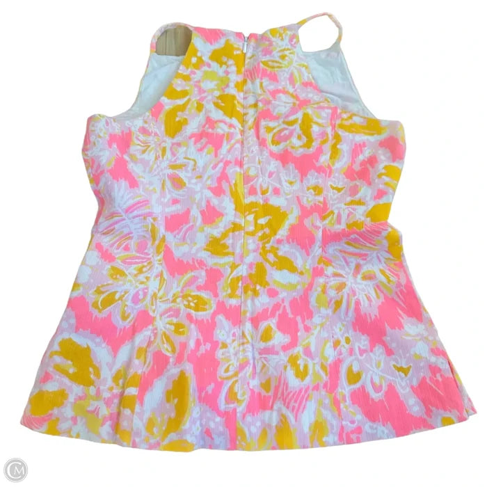 Top Sleeveless Designer By Lilly Pulitzer In Orange & Pink, Size: Xs