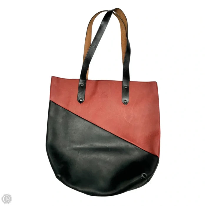 Tote Leather By Mateo Mattia, Size: Medium