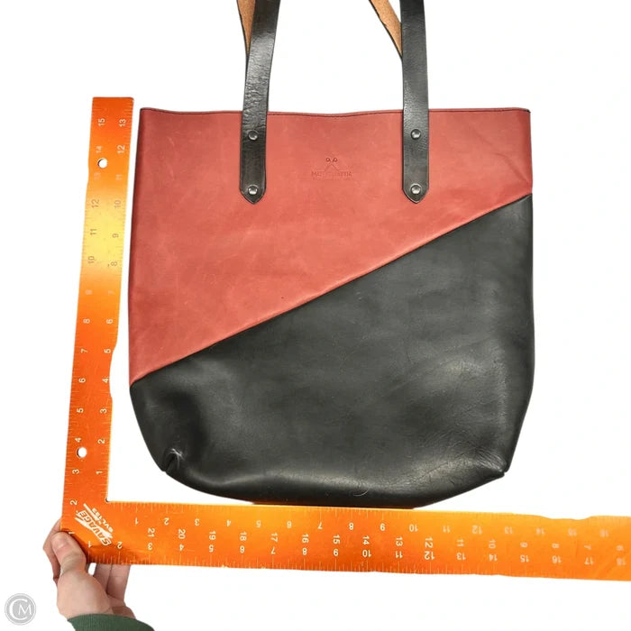 Tote Leather By Mateo Mattia, Size: Medium