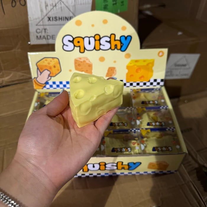 Triangle Cheese Coconut Oil Squish Toy