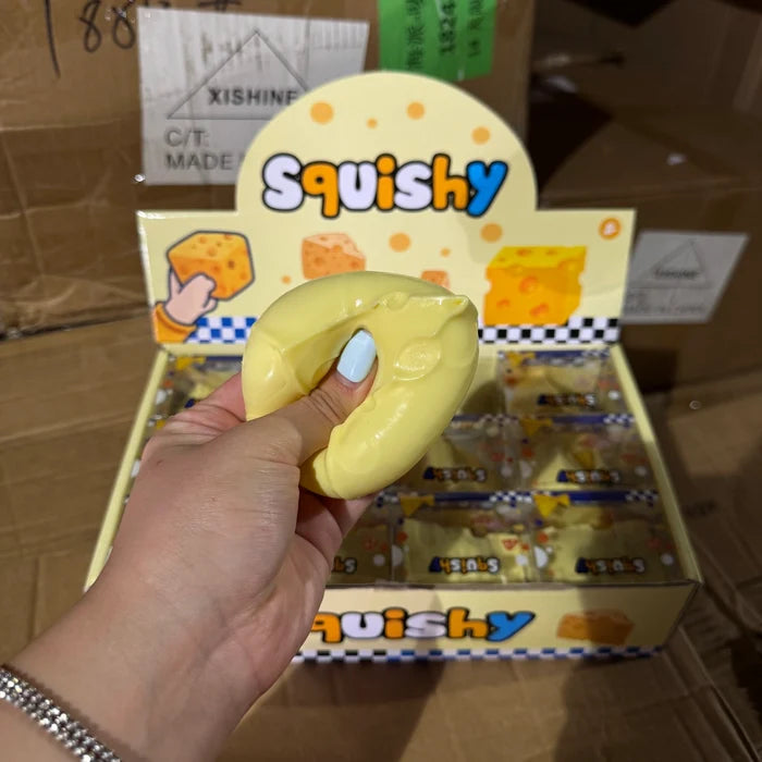 Triangle Cheese Coconut Oil Squish Toy