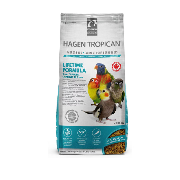 Tropican Parrot Food Lifetime Formula 4mm Granules 1.8lbs