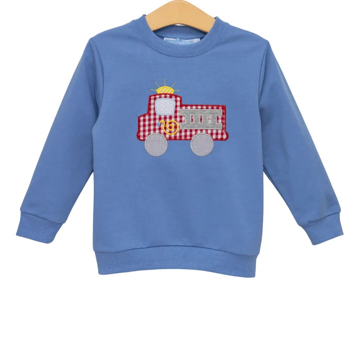Trotter Street Kids - French Terry Sweatshirt - Fire Truck