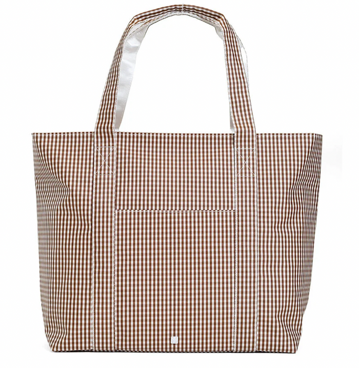 TRVL - Jumbo Tote - Cocoa Gingham
