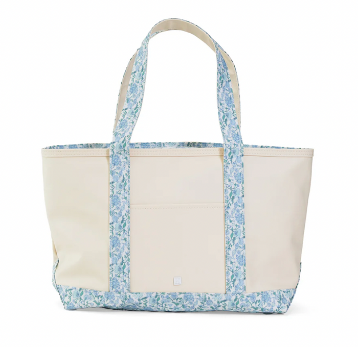 TRVL - Medium Tote - Canvas with Hampton's Floral Trim
