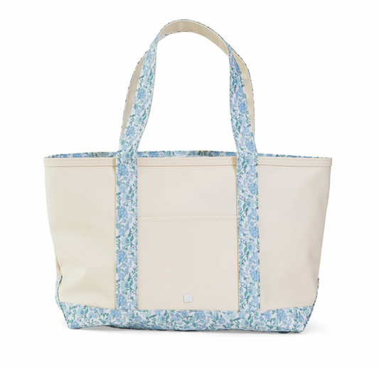 TRVL - Medium Tote - Canvas with Hampton's Floral Trim