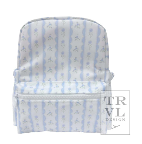 TRVL - Mini Backpack - Blue Ribbon Floral