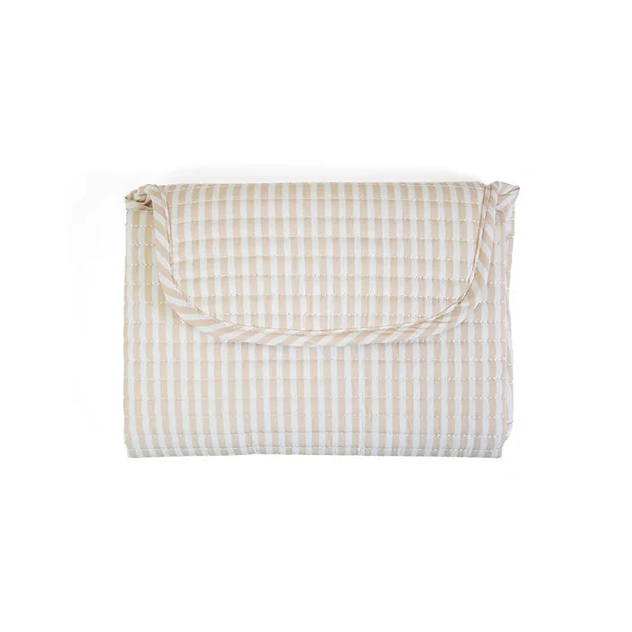 TRVL - Quilted Changing Mat - Pimlico Stripe Sand