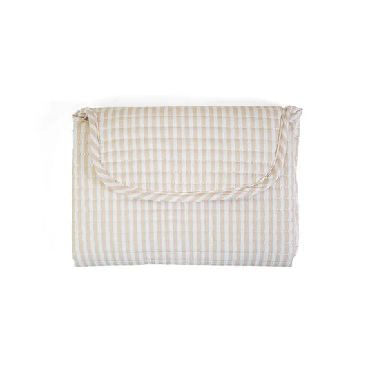 TRVL - Quilted Changing Mat - Pimlico Stripe Sand