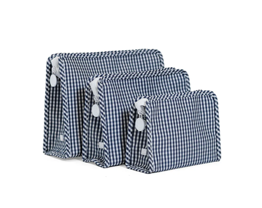 TRVL - Roadie Small - Navy Blue Gingham