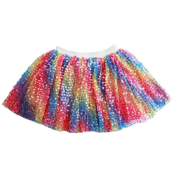 Tutu - Primary Color Rainbow Sequins
