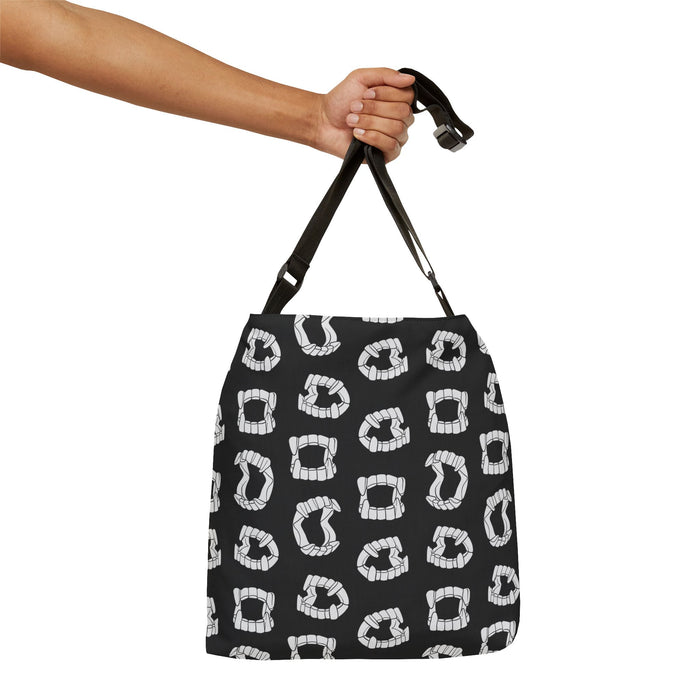 Vampire Teeth Adjustable Tote Bag