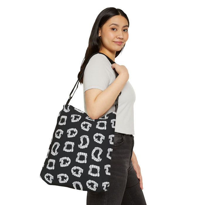 Vampire Teeth Adjustable Tote Bag