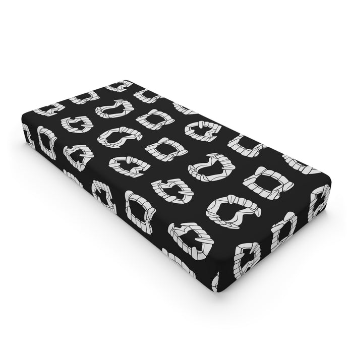 Vampire Teeth Baby Changing Pad Cover