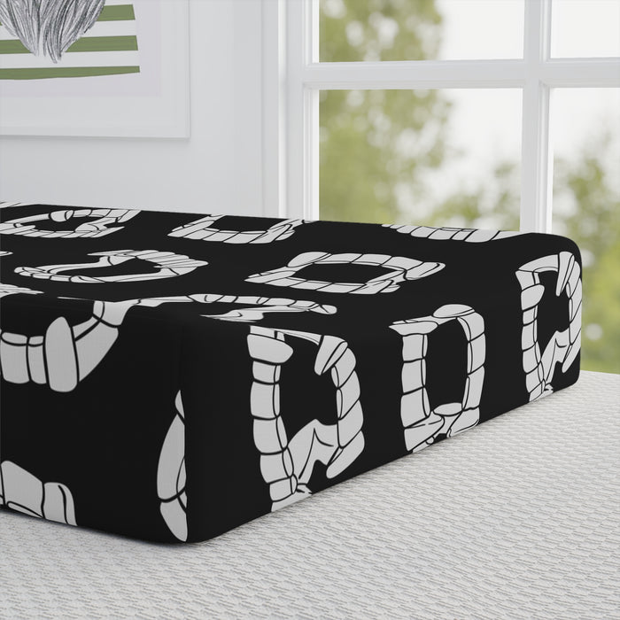 Vampire Teeth Baby Changing Pad Cover