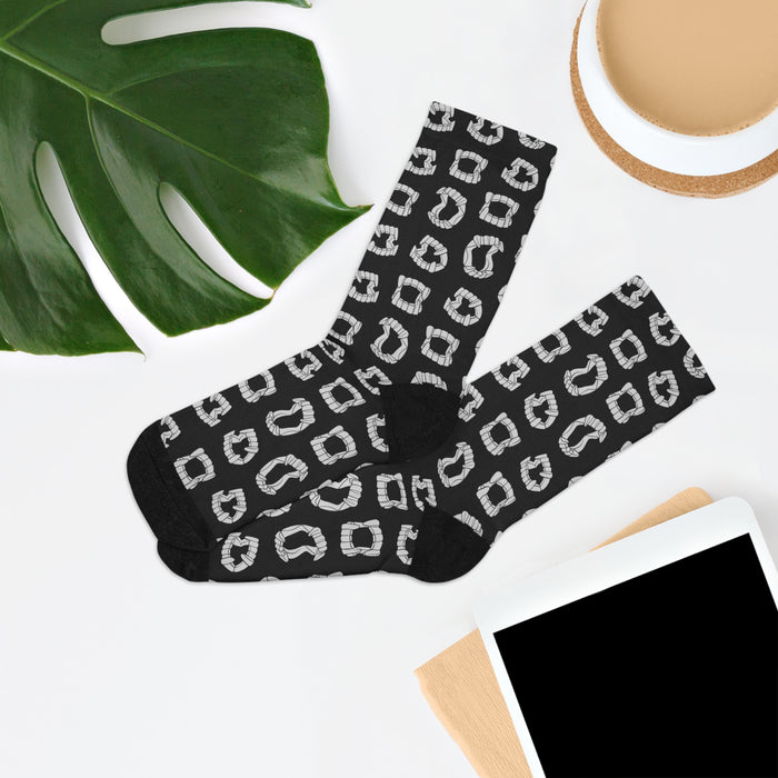Vampire Teeth Recycled Poly Socks (Adults)