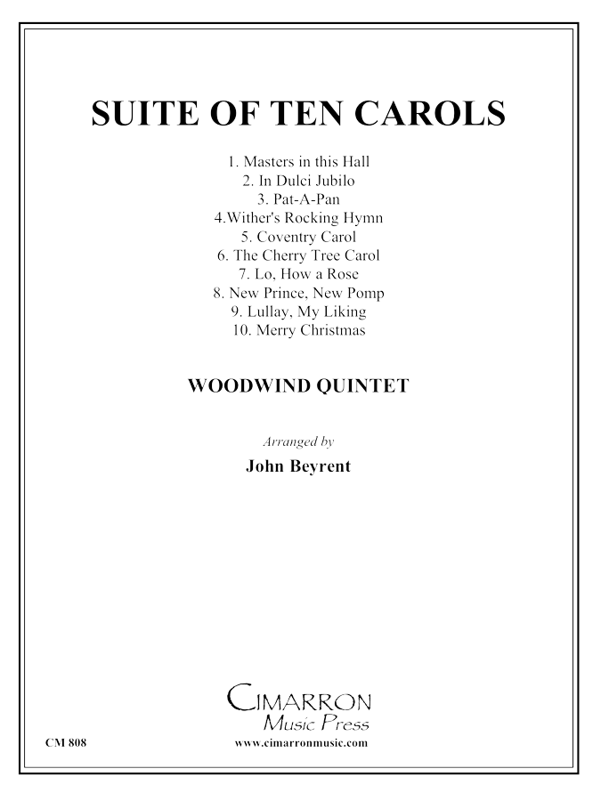 Various - Suite of Ten Carols - Woodwind Quintet