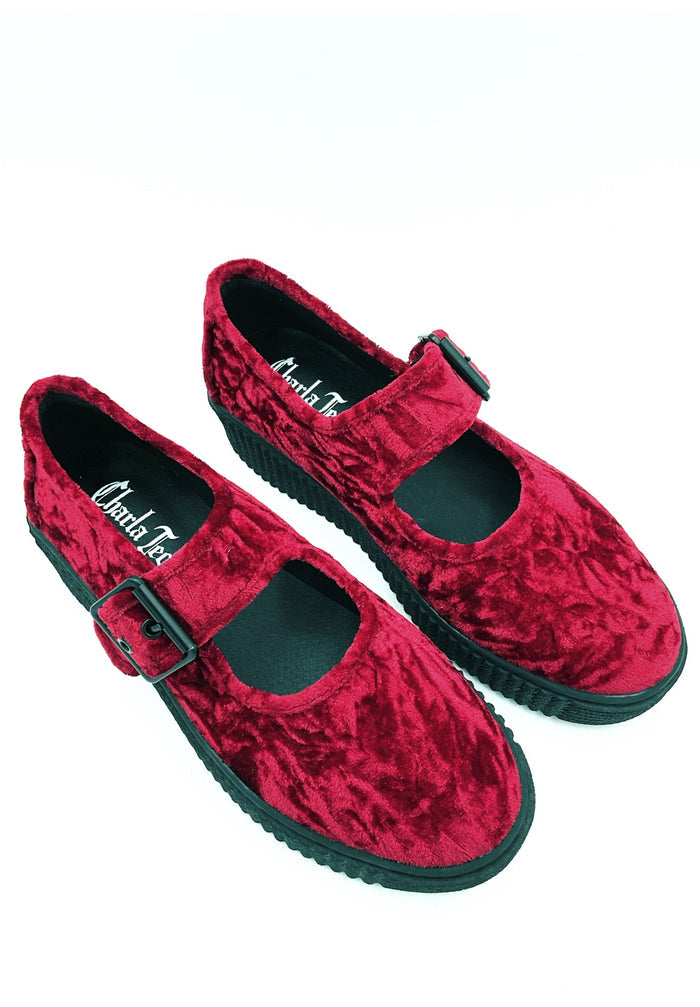 Velvet Crush Maryjane Sneaker - Oxblood