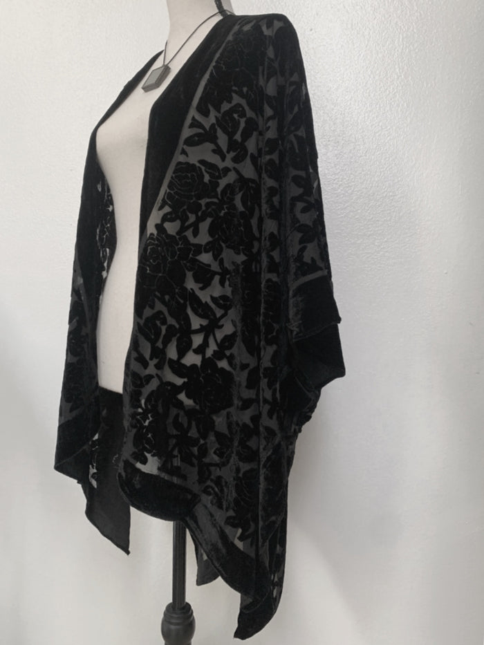Velvet Mourning Shawl Cardigan (Adults)