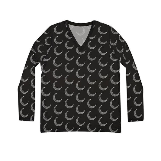 Victorian Crescent Moon Long Sleeve T-Shirt (Womens Cut)